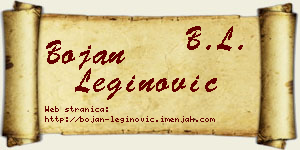 Bojan Leginović vizit kartica